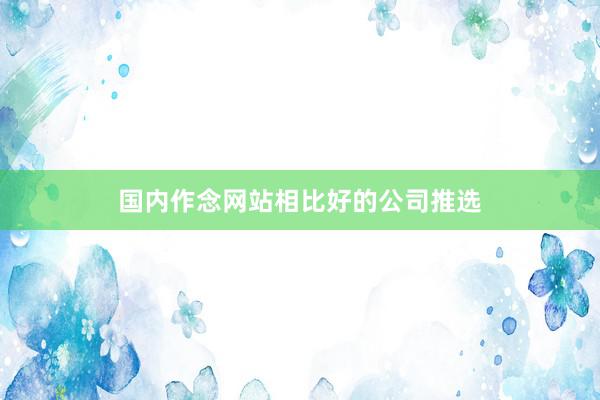国内作念网站相比好的公司推选