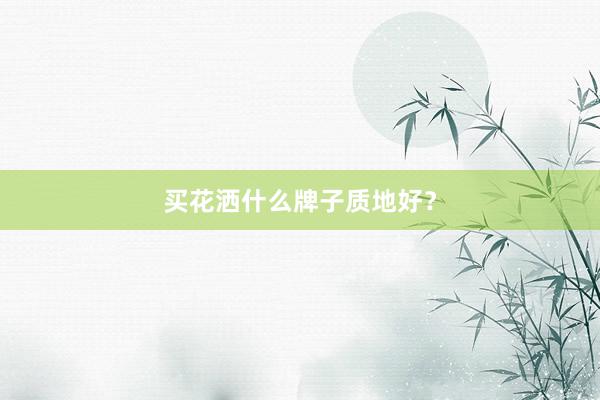 买花洒什么牌子质地好？