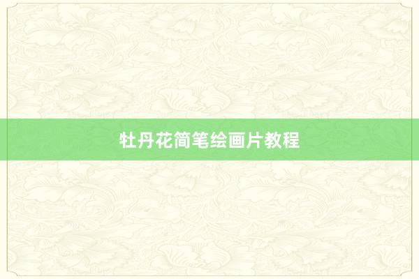 牡丹花简笔绘画片教程